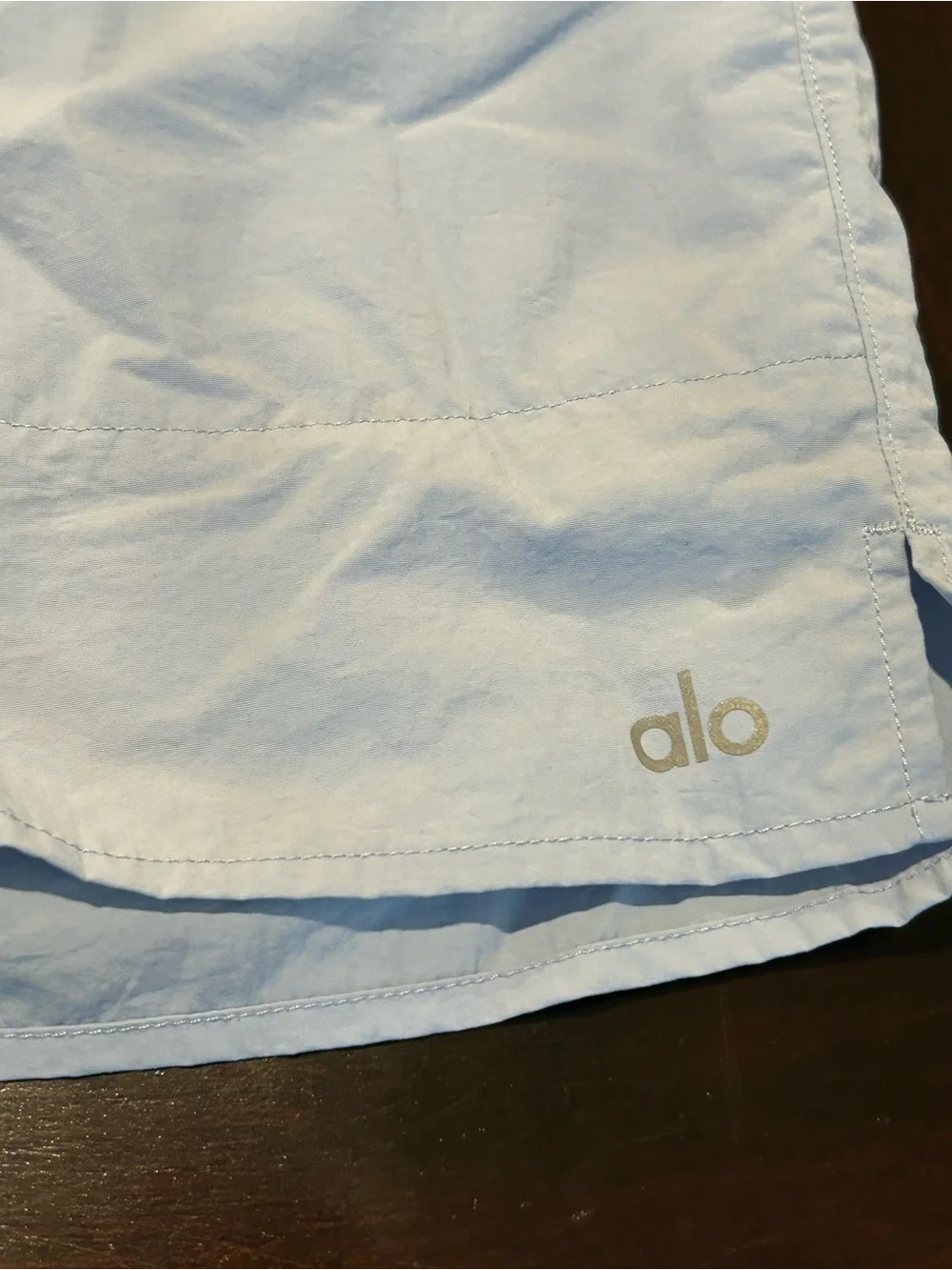 ALO Yoga Powder Blue Elastic Waist Athletic Shorts